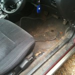 Foot-well before valeting treatment