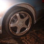 Mercedes SL wheel before valet